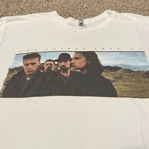 U2 The Joshua Tree Tour 2017 T Shirt XL White Graphic Concert Band Tee Men